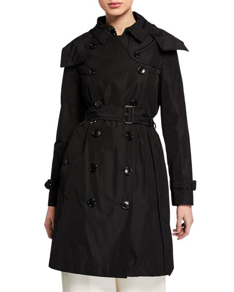 burberry kensington hooded double breasted trench coat|Burberry kensington trench coat women's.